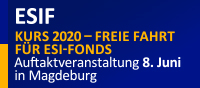 Das offizielle Logo der Auftaktveranstaltung der ESI-Fonds.