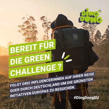 Das Foto zeigt ein Plakat für den Green Trip. 