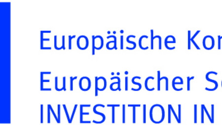 Das Bild zeigt das EU-Emblem mit der dazugehörigen ESF-Beschriftung.