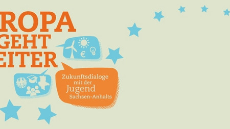 Das offizielle Logo von 'Europa geht weiter.', Bild: LkJ Sachsen-Anhalt