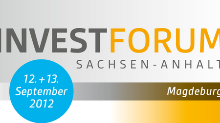 Das Bild zeigt das offizielle Logo des vom ESF geförderten Projektes 'Investforum Sachsen-Anhalt'