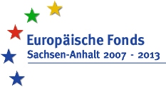 Das Bild zeigt den Schriftzug der EU-Fonds Sachsen-Anhalt